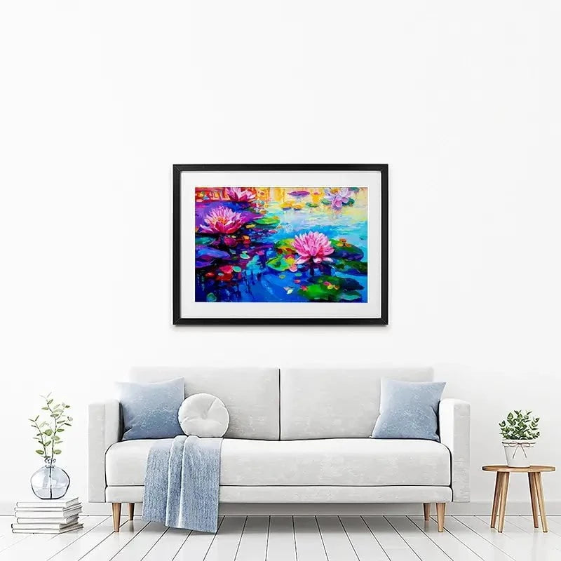 Colourful Lily Lake Framed Art Print Colourful Lily Lake Framed Art Print wall art product Ivailo Nikolov / Shutterstock