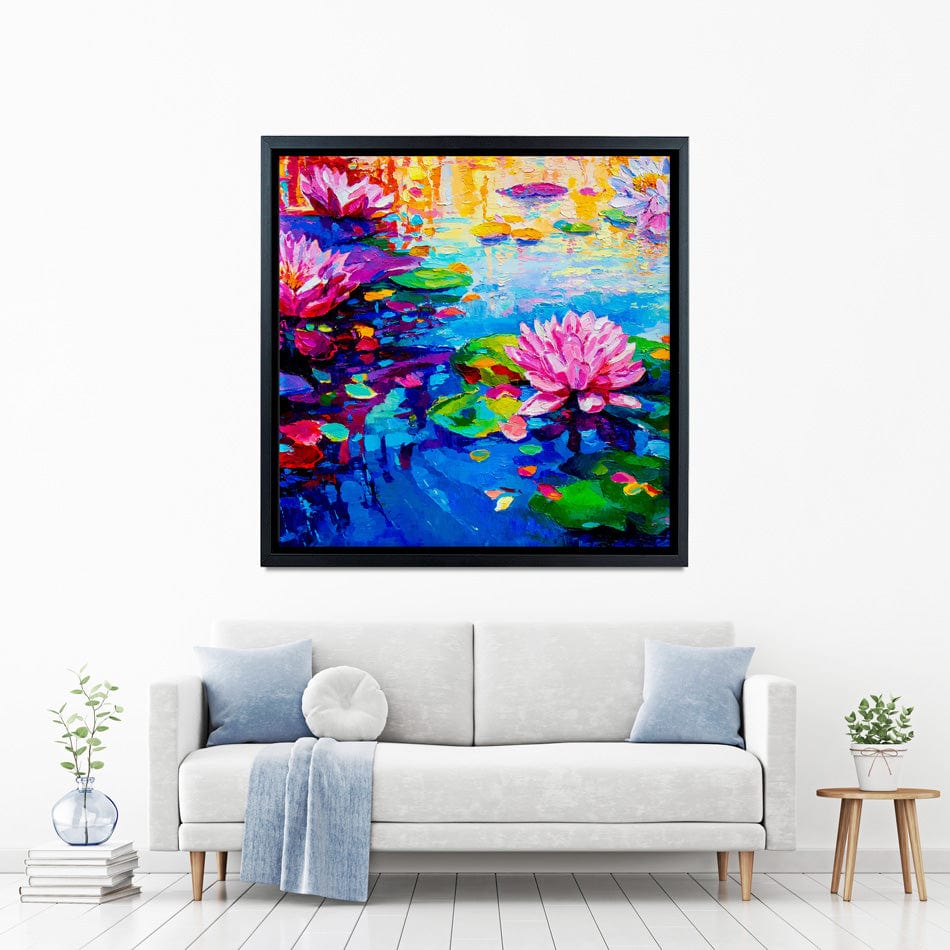 Colourful Lily Lake Square Canvas Print wall art product Ivailo Nikolov / Shutterstock