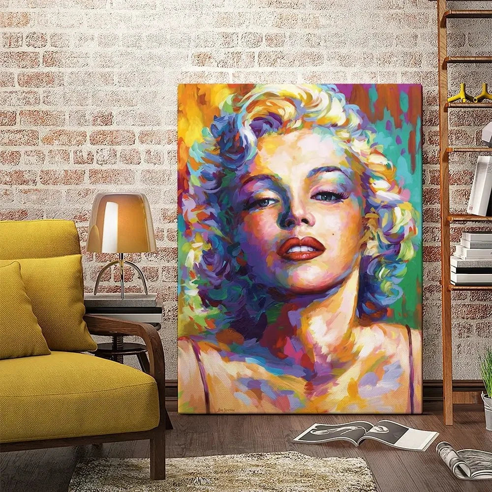 Colourful Marilyn Monroe Canvas Print Colourful Marilyn Monroe Canvas Print wall art product Leon Devenice