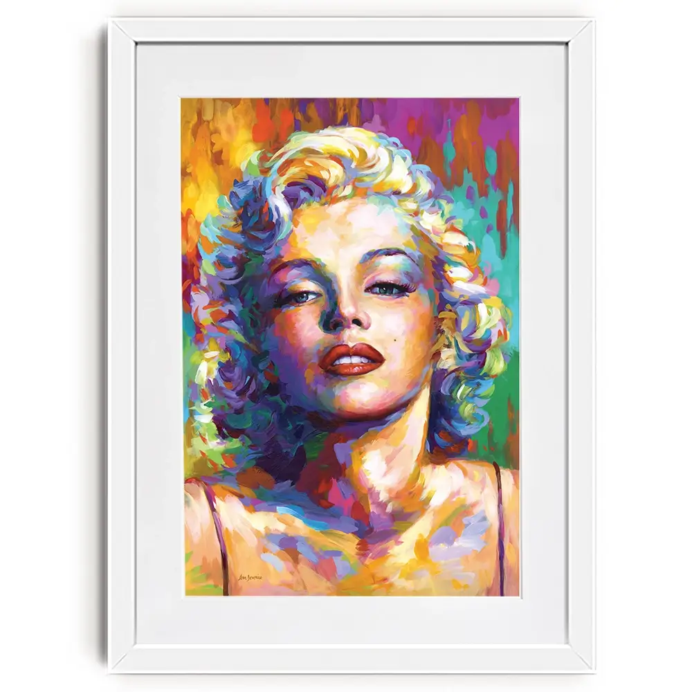Colourful Marilyn Monroe Framed Art Print Colourful Marilyn Monroe Framed Art Print wall art product Leon Devenice