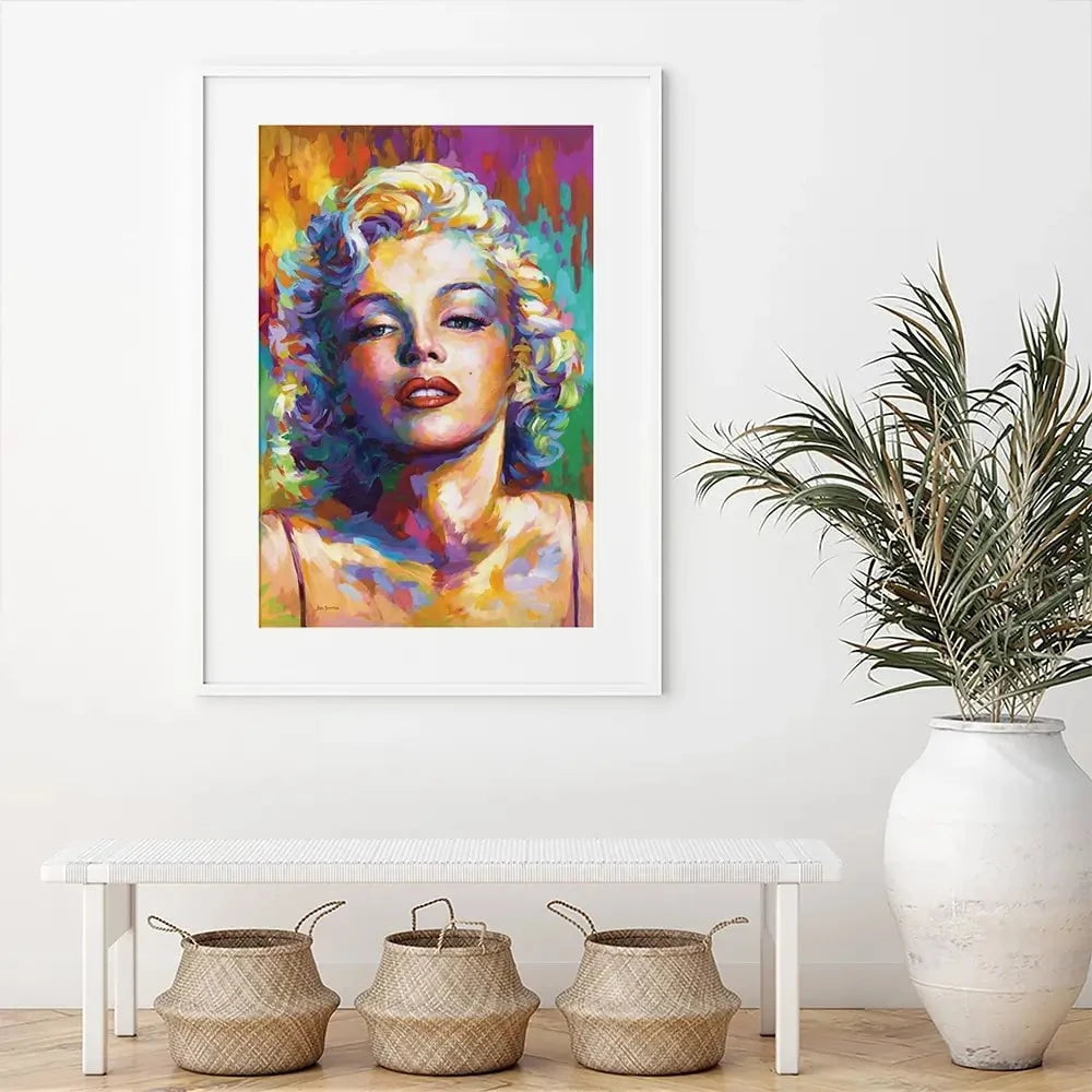 Colourful Marilyn Monroe Framed Art Print Colourful Marilyn Monroe Framed Art Print wall art product Leon Devenice