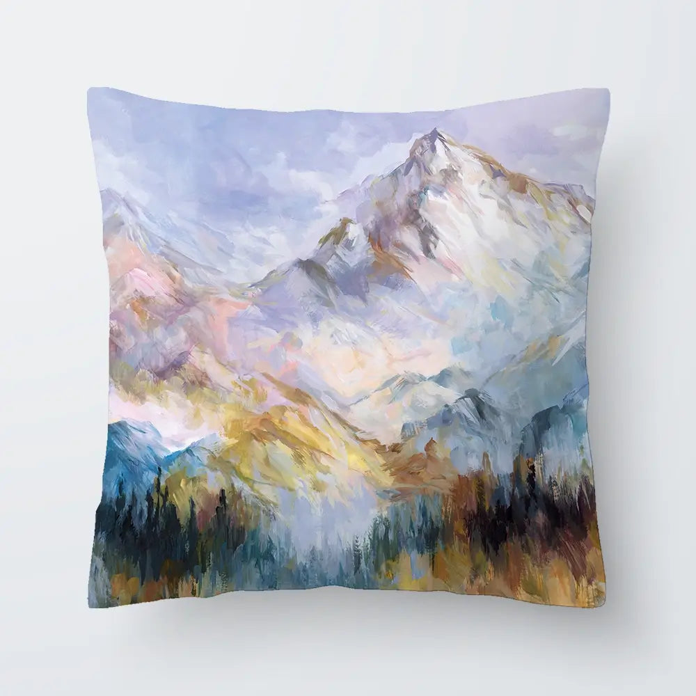 Colourful Mountain Impressions Cushion Colourful Mountain Impressions Cushion wall art product Leon Devenice