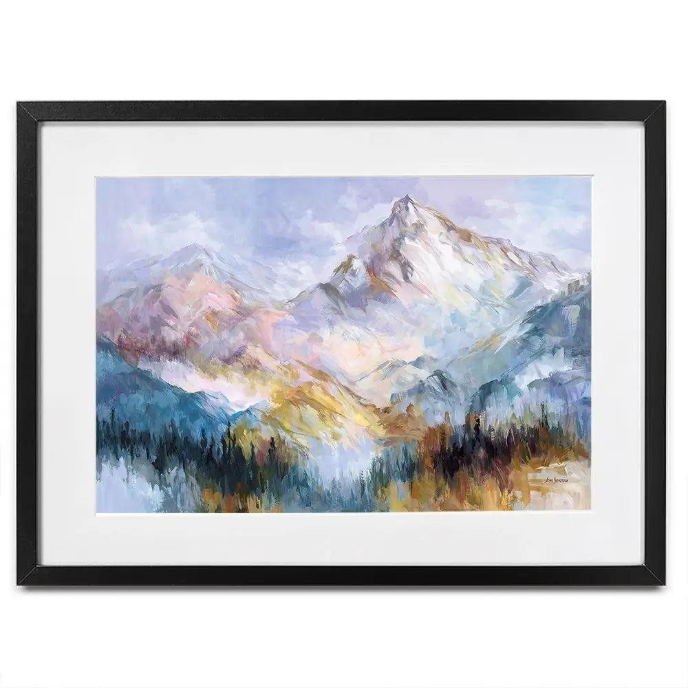 Colourful Mountain Impressions Framed Art Print Colourful Mountain Impressions Framed Art Print wall art product Leon Devenice