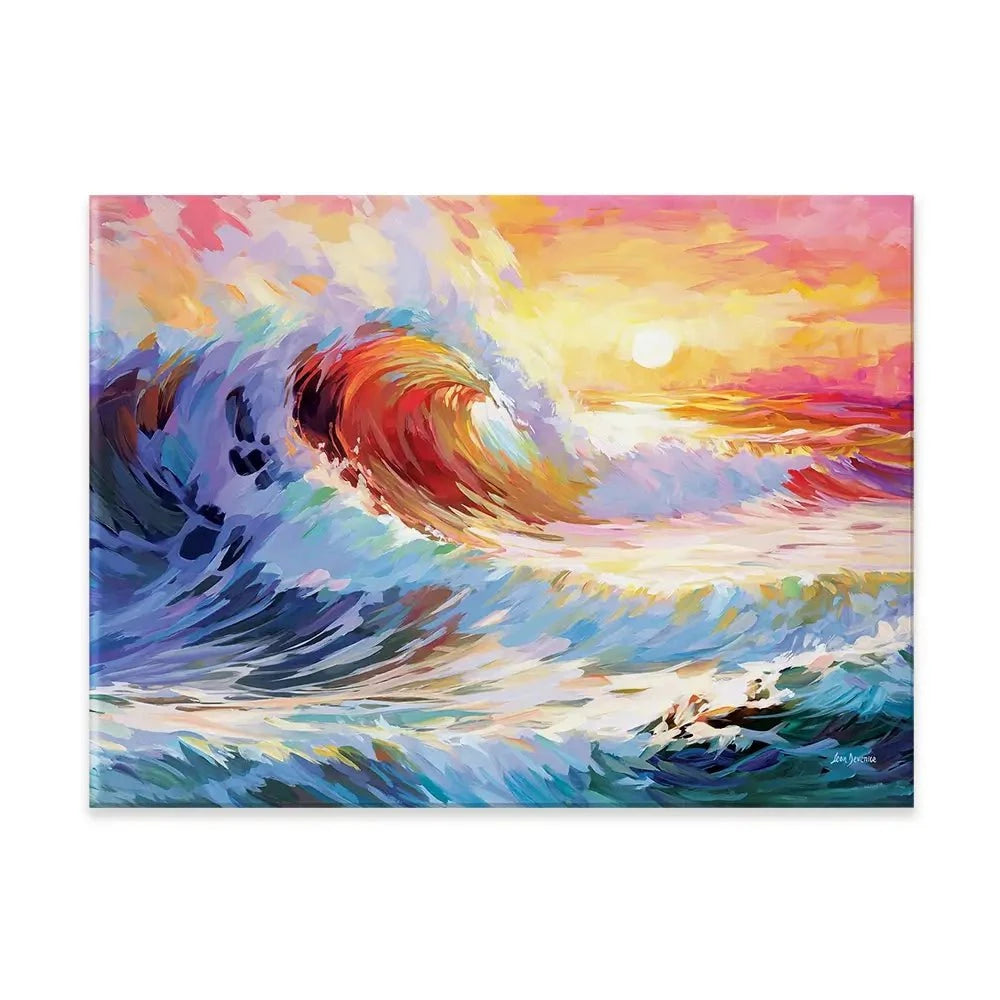 Colourful Ocean Waves In California Canvas Print Colourful Ocean Waves In California Canvas Print wall art product Leon Devenice