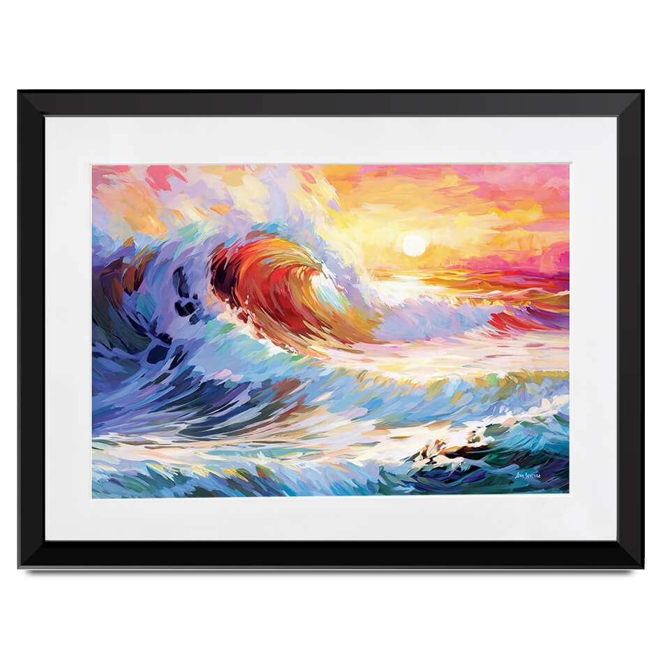Colourful Ocean Waves In California Framed Art Print Colourful Ocean Waves In California Framed Art Print wall art product Leon Devenice