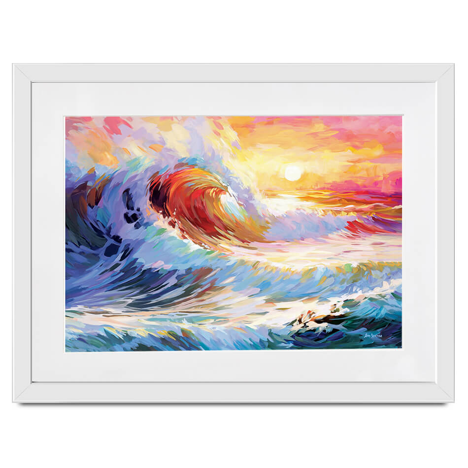 Colourful Ocean Waves In California Framed Art Print Colourful Ocean Waves In California Framed Art Print wall art product Leon Devenice