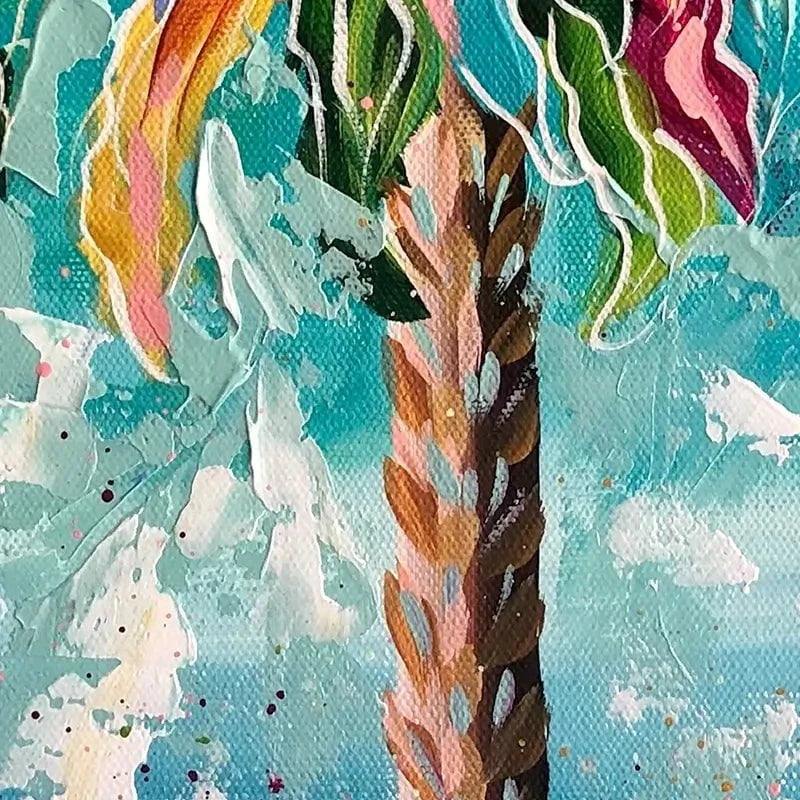 Colourful Palms Framed Art Print Colourful Palms Framed Art Print wall art product Estelle Grengs - Independent