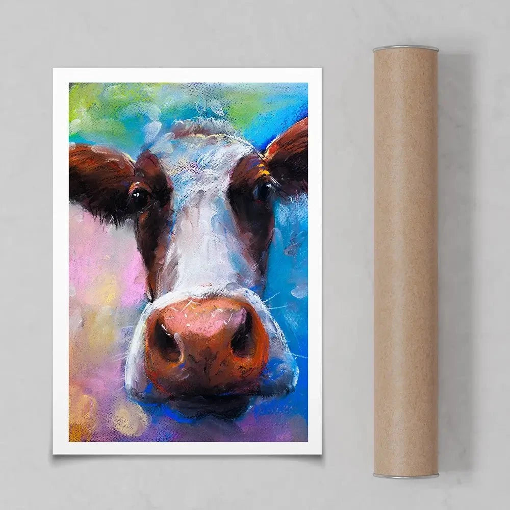 Colourful Pastel Cow Art Print Colourful Pastel Cow Art Print wall art product Ivailo Nikolov / Shutterstock