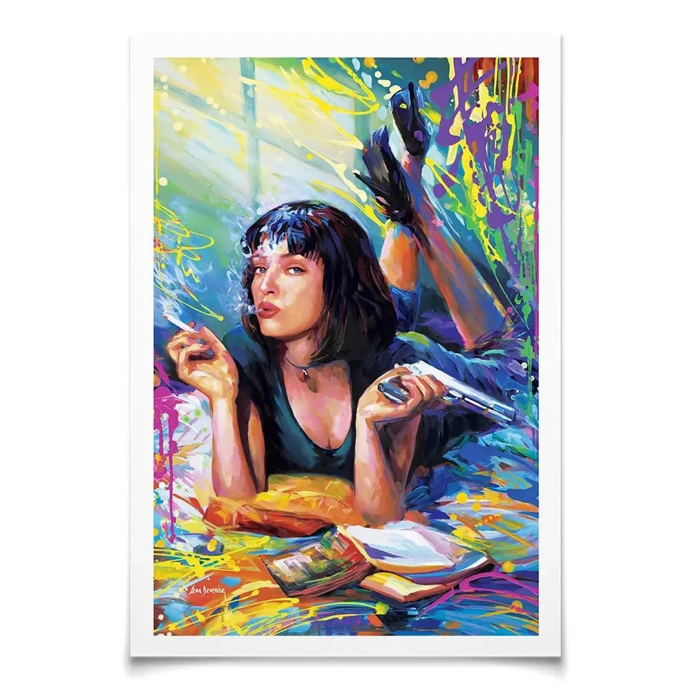 Colourful Pulp Fiction Art Print Colourful Pulp Fiction Art Print wall art product Leon Devenice