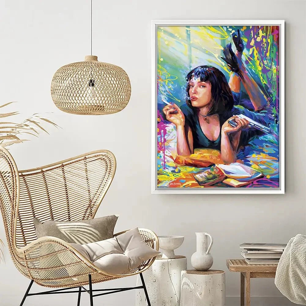 Colourful Pulp Fiction Canvas Print Colourful Pulp Fiction Canvas Print wall art product Leon Devenice