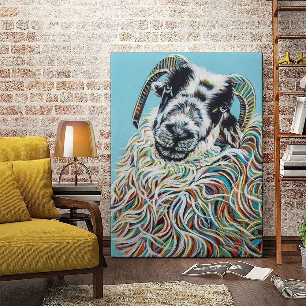 Colourful Ram Canvas Print Colourful Ram Canvas Print wall art product Carolee Vitaletti