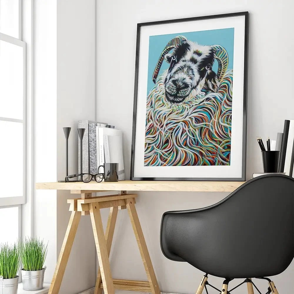 Colourful Ram Framed Art Print Colourful Ram Framed Art Print wall art product Carolee Vitaletti