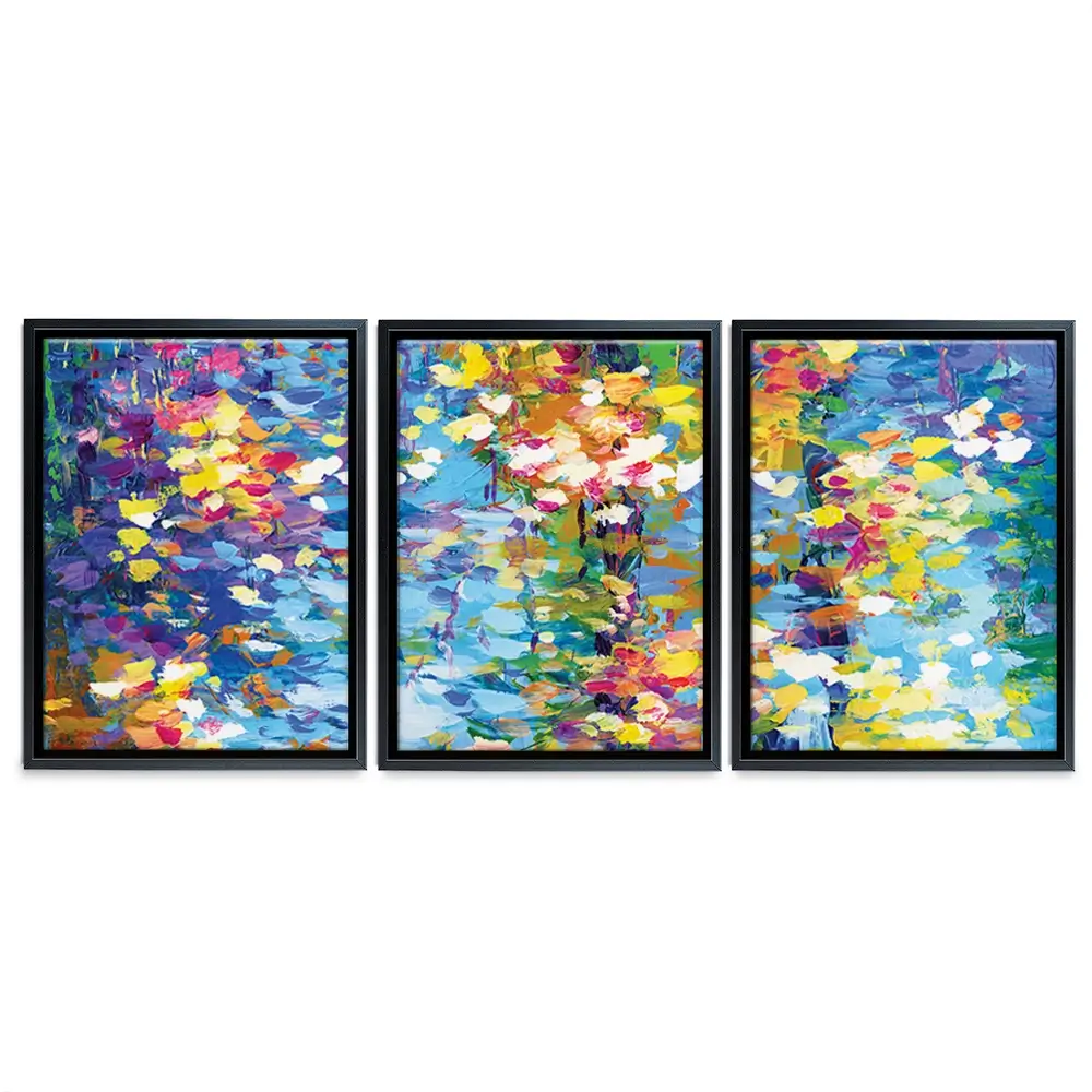 Colourful Reflections Trio Canvas Print Colourful Reflections Trio Canvas Print wall art product Leon Devenice