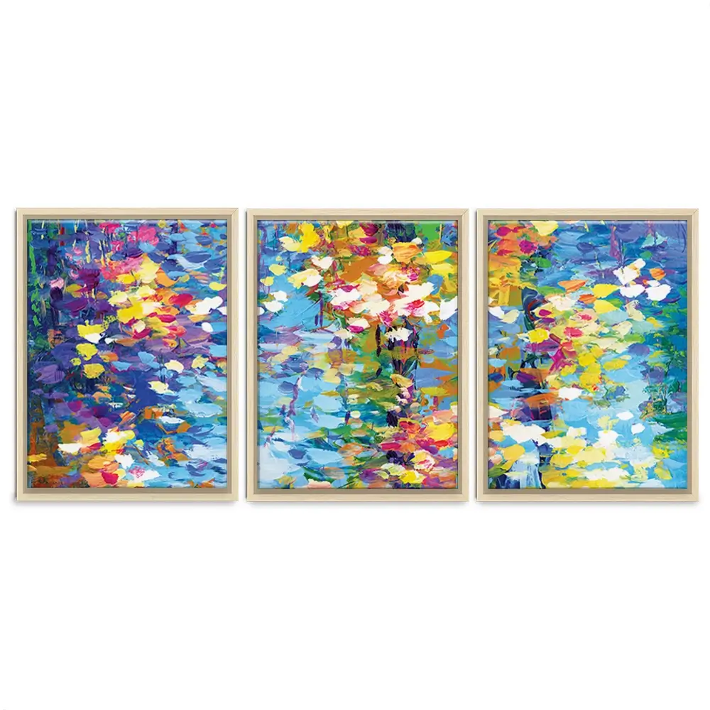 Colourful Reflections Trio Canvas Print Colourful Reflections Trio Canvas Print wall art product Leon Devenice