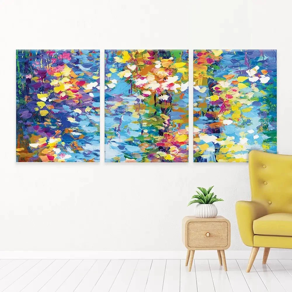 Colourful Reflections Trio Canvas Print Colourful Reflections Trio Canvas Print wall art product Leon Devenice
