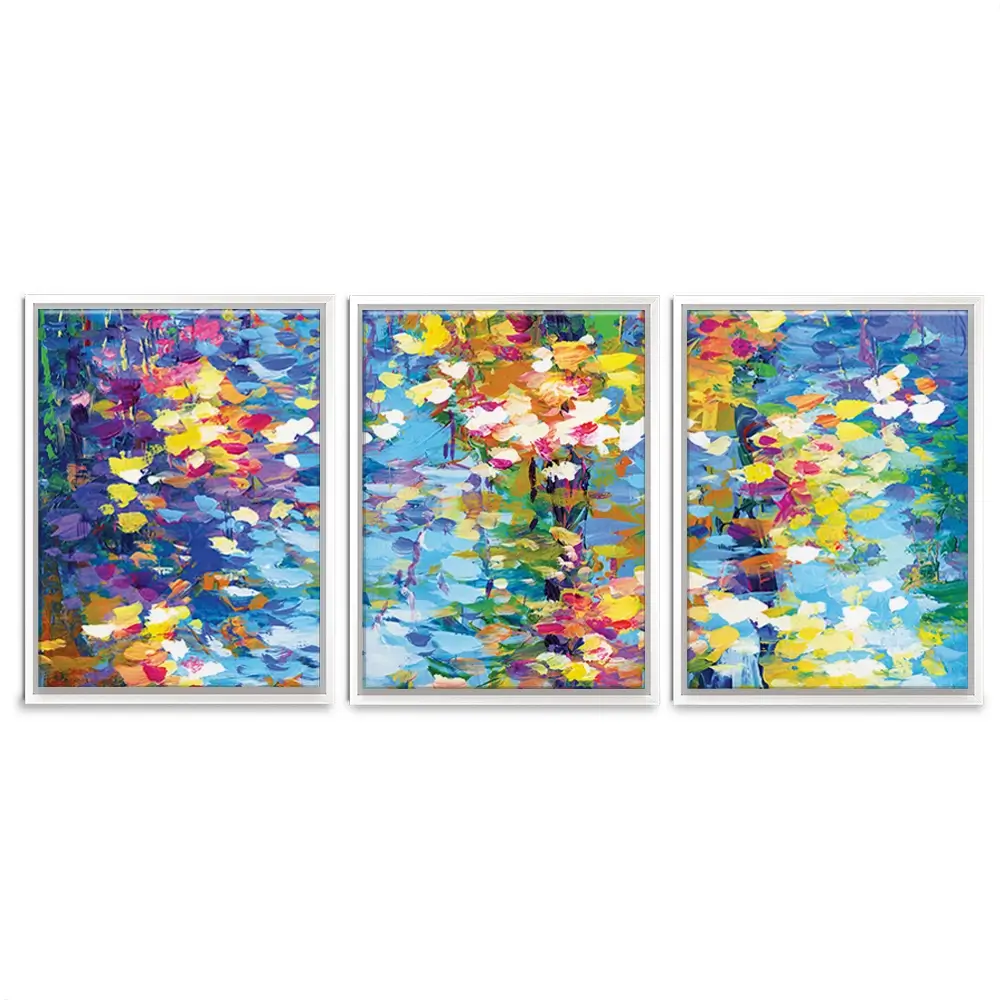 Colourful Reflections Trio Canvas Print Colourful Reflections Trio Canvas Print wall art product Leon Devenice