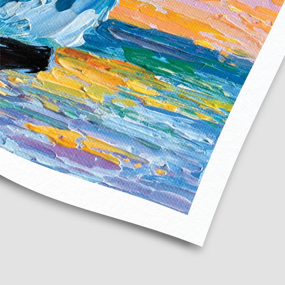 Colourful Sailing Boat Art Print wall art product Olga Tkachyk