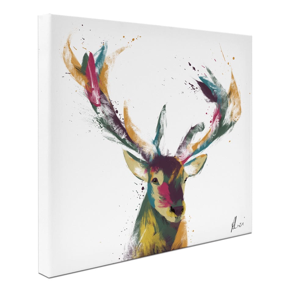 Colourful Stag Canvas Print wall art product Aimee Linzi