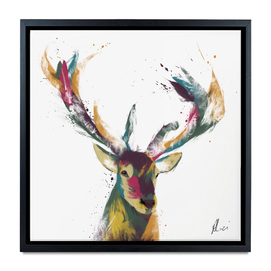 Colourful Stag Canvas Print wall art product Aimee Linzi
