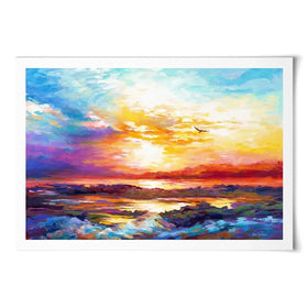 Colourful Sunset Art Print Colourful Sunset Art Print wall art product Leon Devenice