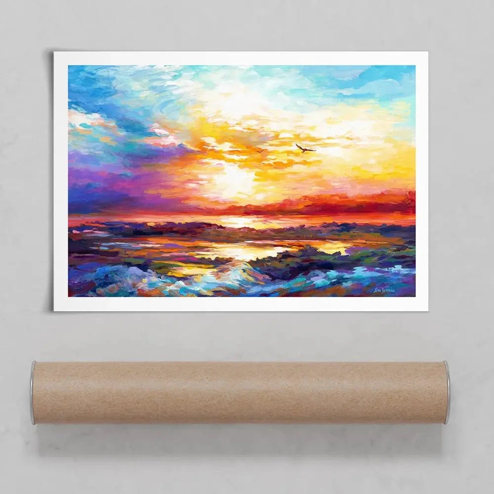 Colourful Sunset Art Print Colourful Sunset Art Print wall art product Leon Devenice