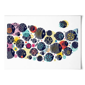 Colourful Swimming Fish Art Print Colourful Swimming Fish Art Print wall art product Vyazovskaya Julia / Shutterstock