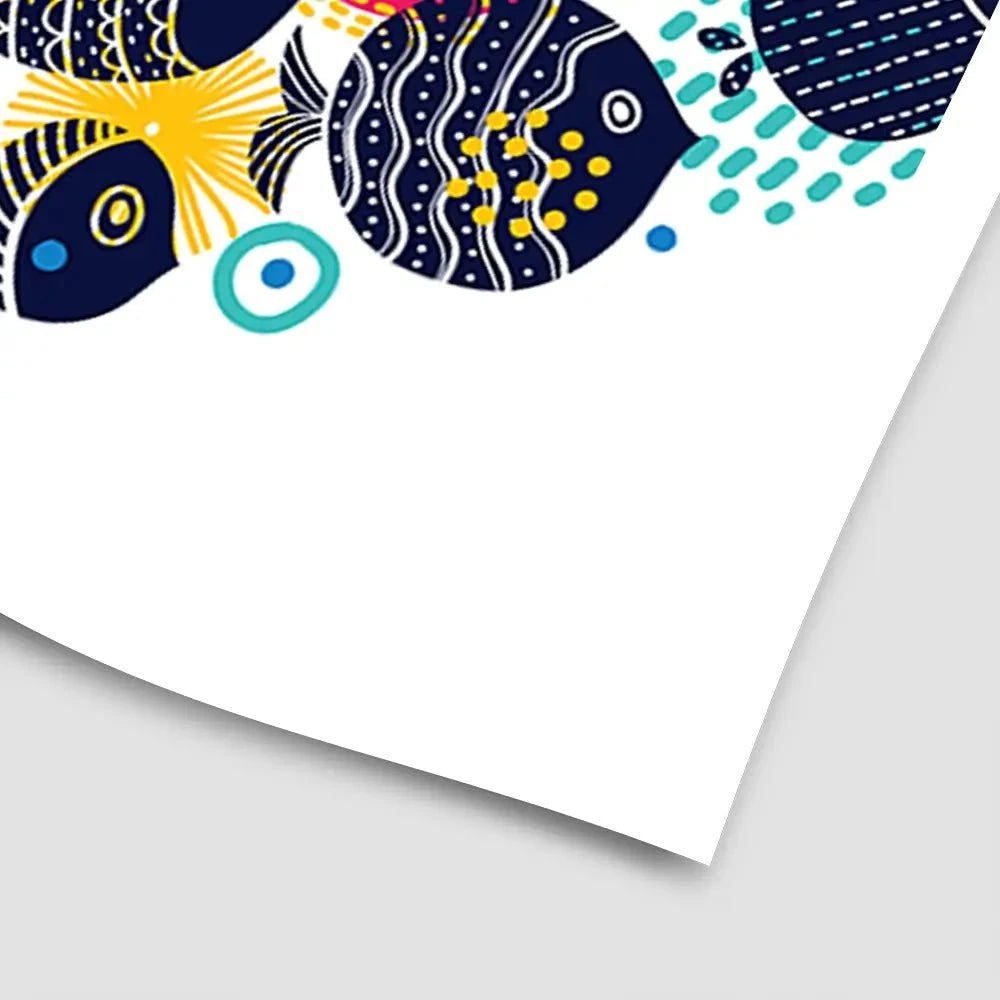 Colourful Swimming Fish Art Print Colourful Swimming Fish Art Print wall art product Vyazovskaya Julia / Shutterstock