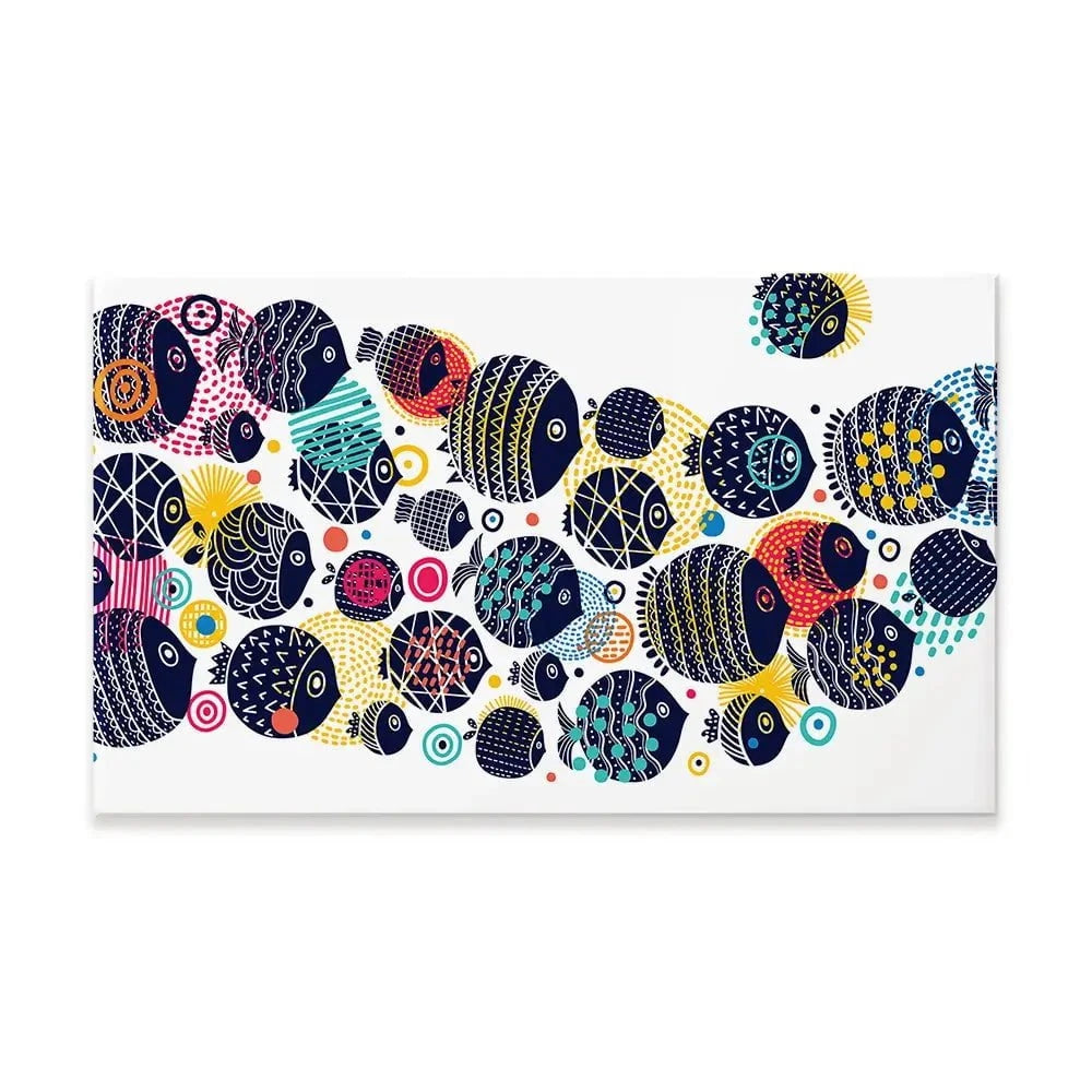 Colourful Swimming Fish Canvas Print Colourful Swimming Fish Canvas Print wall art product Vyazovskaya Julia / Shutterstock