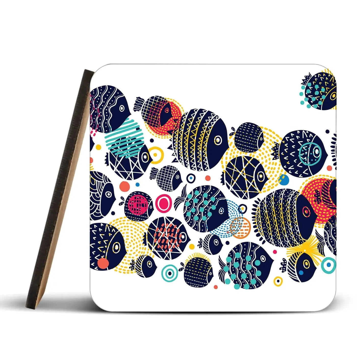 Colourful Swimming Fish Coaster Set Colourful Swimming Fish Coaster Set wall art product Vyazovskaya Julia / Shutterstock