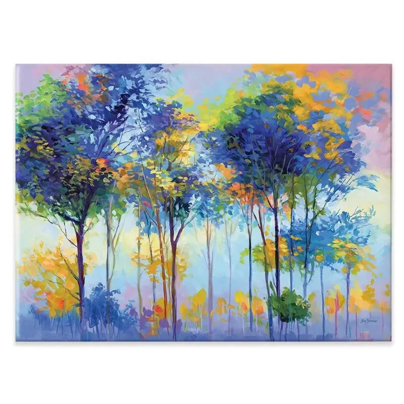 Colourful Tranquil Trees Canvas Print Colourful Tranquil Trees Canvas Print wall art product Leon Devenice