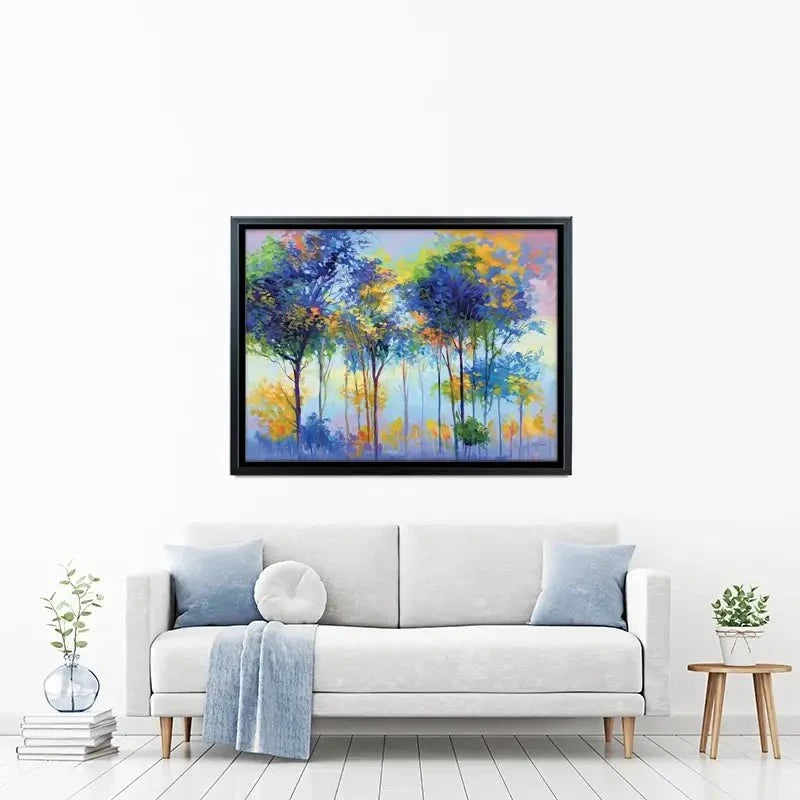 Colourful Tranquil Trees Canvas Print Colourful Tranquil Trees Canvas Print wall art product Leon Devenice