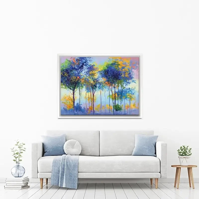 Colourful Tranquil Trees Canvas Print Colourful Tranquil Trees Canvas Print wall art product Leon Devenice
