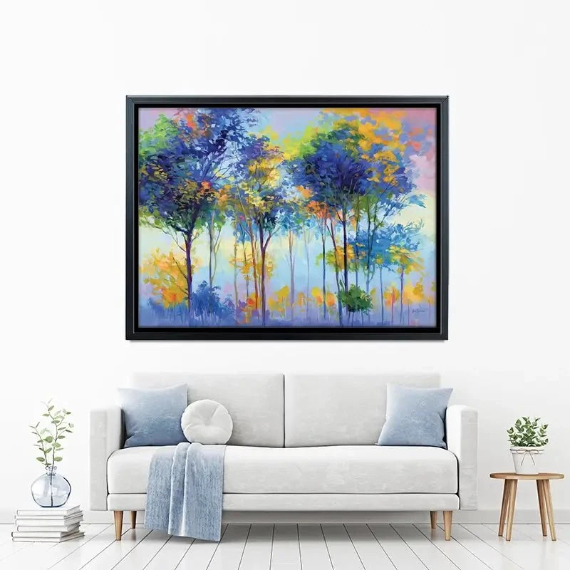 Colourful Tranquil Trees Canvas Print Colourful Tranquil Trees Canvas Print wall art product Leon Devenice