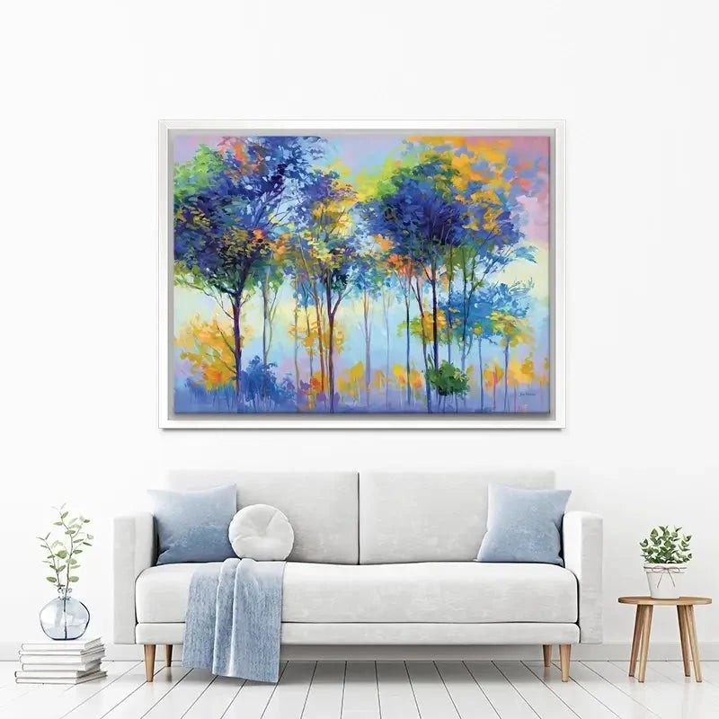 Colourful Tranquil Trees Canvas Print Colourful Tranquil Trees Canvas Print wall art product Leon Devenice