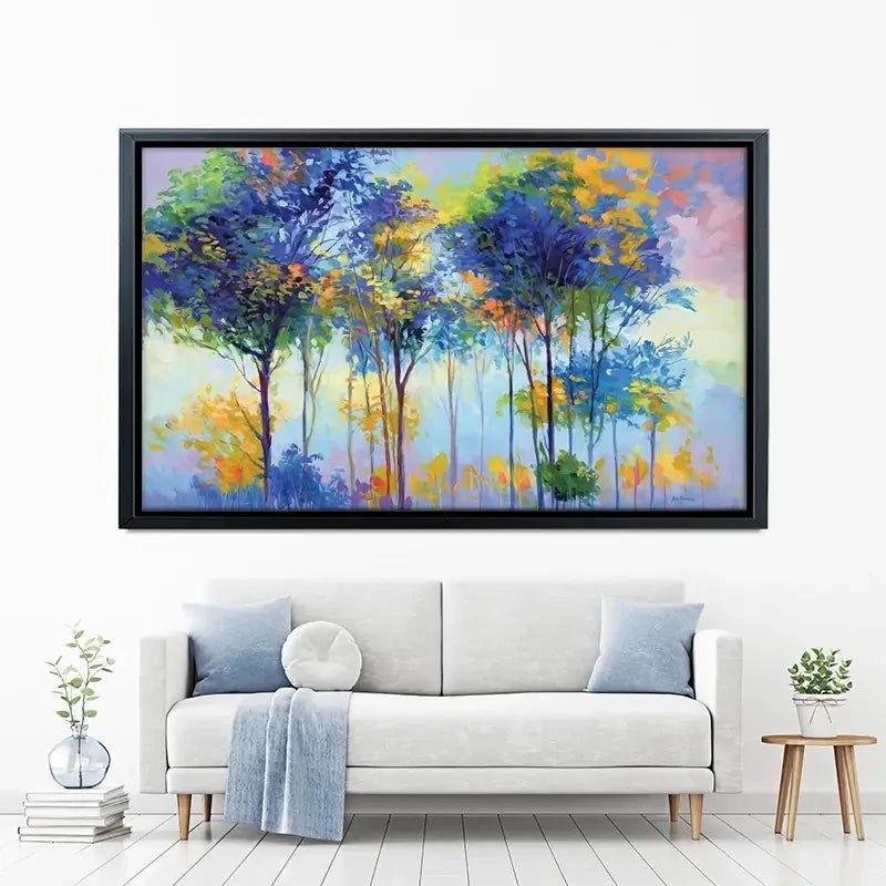 Colourful Tranquil Trees Canvas Print Colourful Tranquil Trees Canvas Print wall art product Leon Devenice