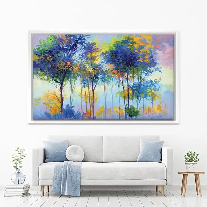 Colourful Tranquil Trees Canvas Print Colourful Tranquil Trees Canvas Print wall art product Leon Devenice