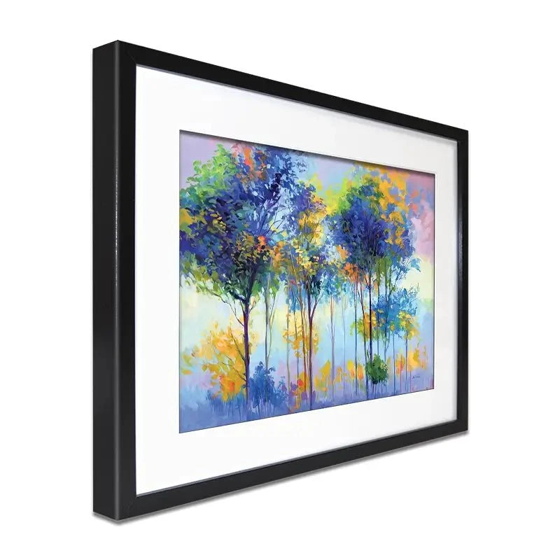 Colourful Tranquil Trees Framed Art Print Colourful Tranquil Trees Framed Art Print wall art product Leon Devenice