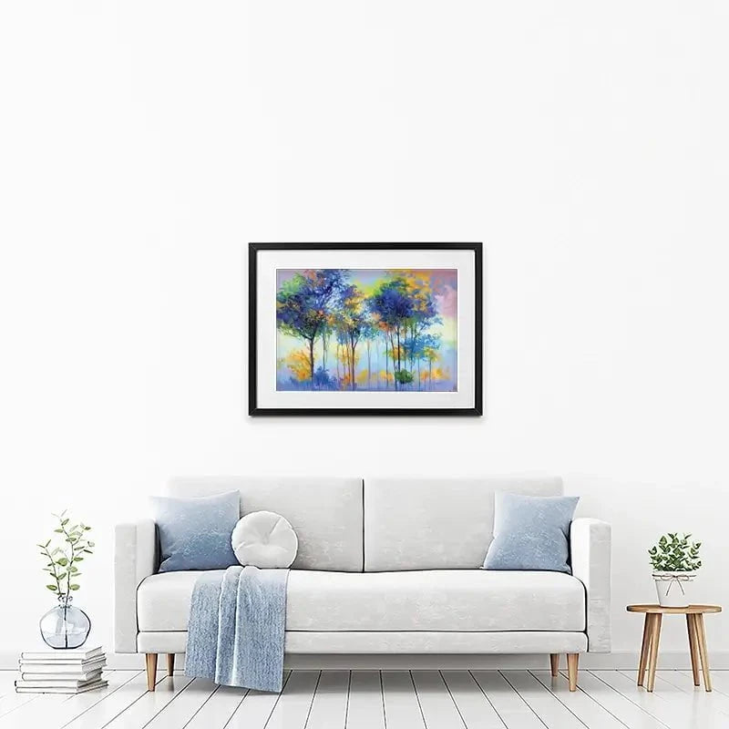 Colourful Tranquil Trees Framed Art Print Colourful Tranquil Trees Framed Art Print wall art product Leon Devenice