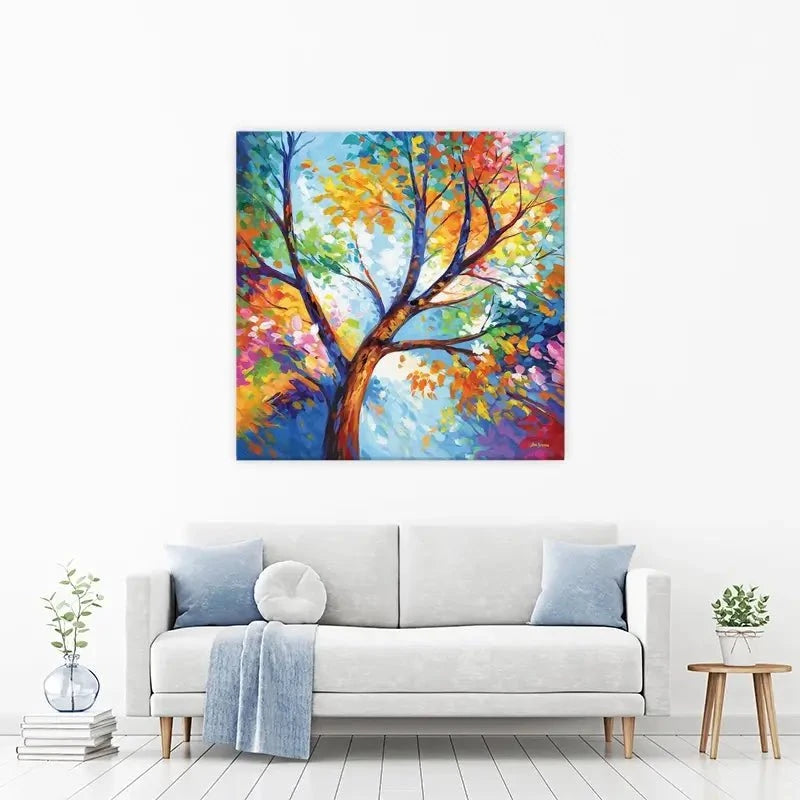 Colourful Tree Of Joy Canvas Print Colourful Tree Of Joy Canvas Print wall art product Leon Devenice
