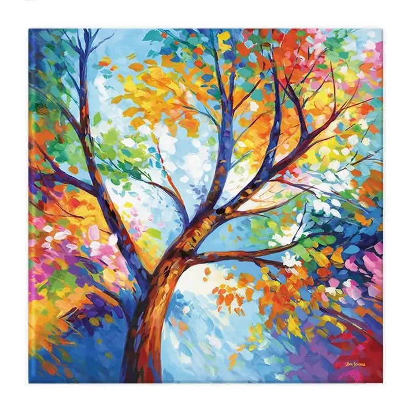 Colourful Tree Of Joy Canvas Print Colourful Tree Of Joy Canvas Print wall art product Leon Devenice