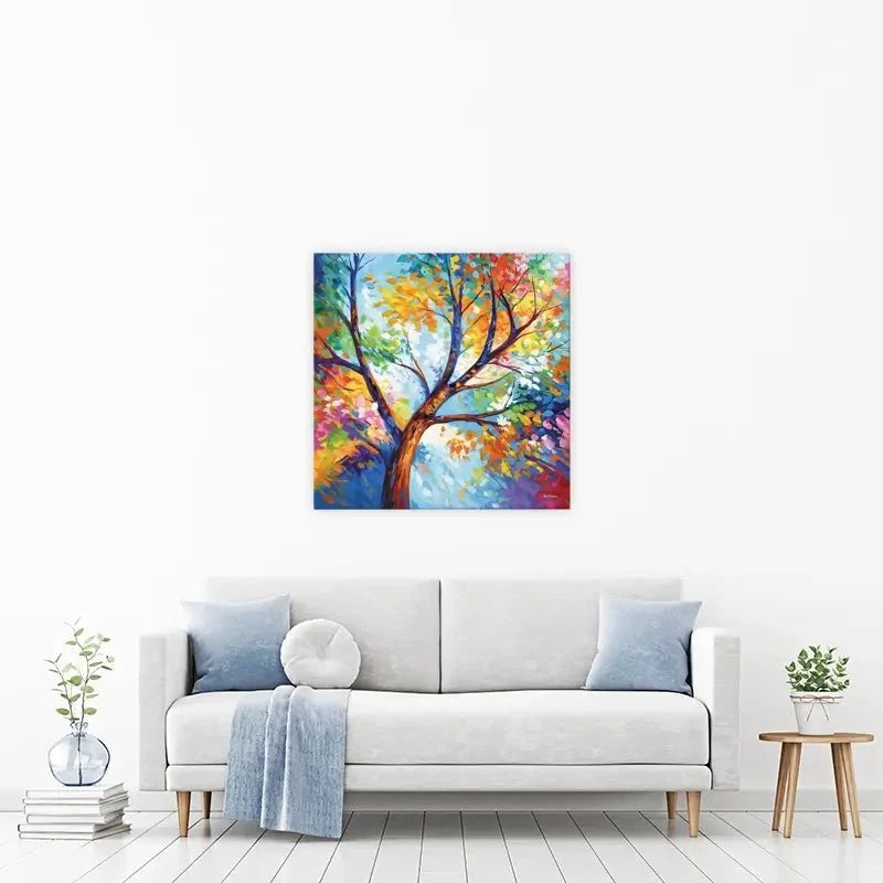 Colourful Tree Of Joy Canvas Print Colourful Tree Of Joy Canvas Print wall art product Leon Devenice
