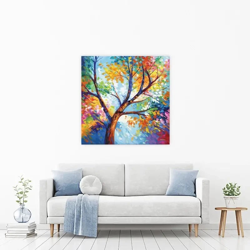 Colourful Tree Of Joy Canvas Print Colourful Tree Of Joy Canvas Print wall art product Leon Devenice
