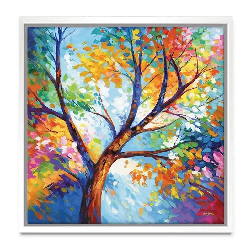 Colourful Tree Of Joy Canvas Print Colourful Tree Of Joy Canvas Print wall art product Leon Devenice