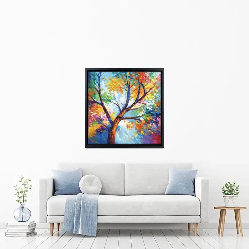 Colourful Tree Of Joy Canvas Print Colourful Tree Of Joy Canvas Print wall art product Leon Devenice