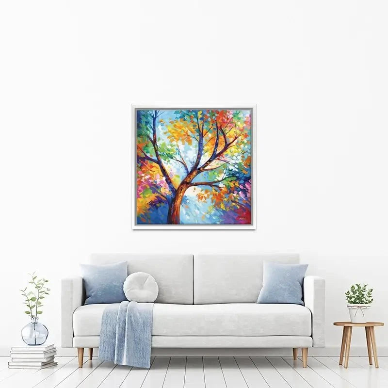 Colourful Tree Of Joy Canvas Print Colourful Tree Of Joy Canvas Print wall art product Leon Devenice