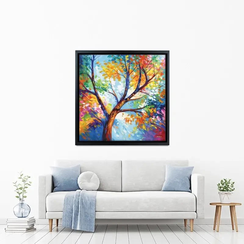 Colourful Tree Of Joy Canvas Print Colourful Tree Of Joy Canvas Print wall art product Leon Devenice