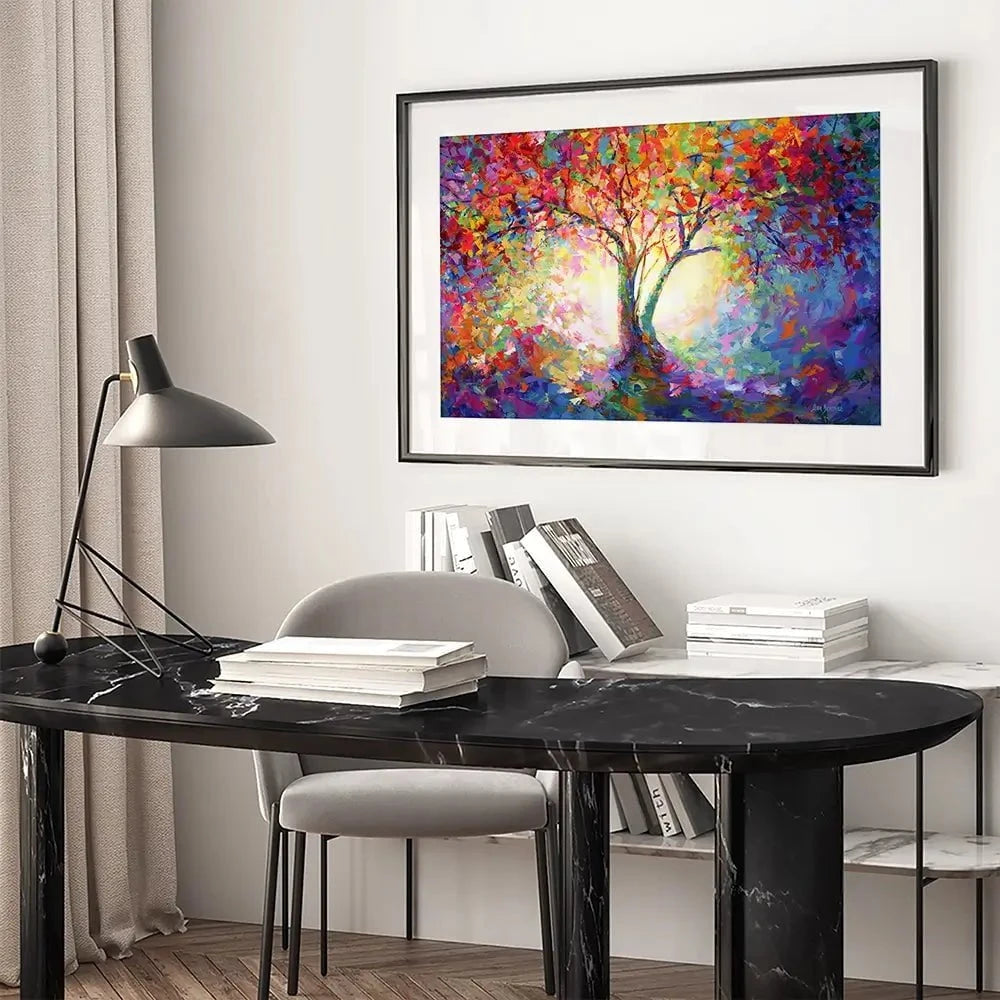 Colourful Tree Of Life Framed Art Print Colourful Tree Of Life Framed Art Print wall art product Leon Devenice