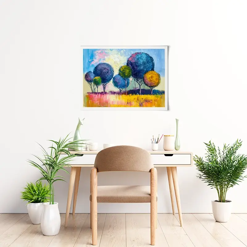 Colourful Trees Art Print Colourful Trees Art Print wall art product S-Belov / Shutterstock