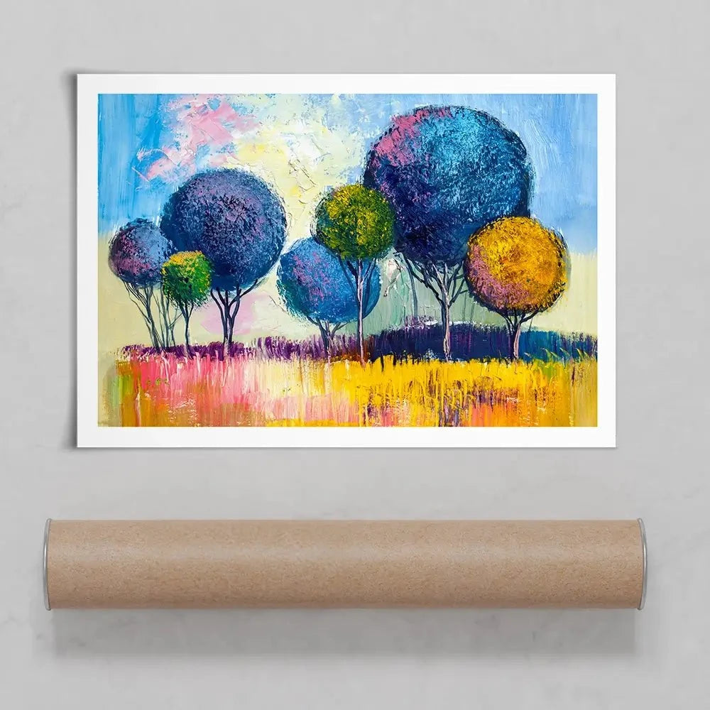 Colourful Trees Art Print Colourful Trees Art Print wall art product S-Belov / Shutterstock