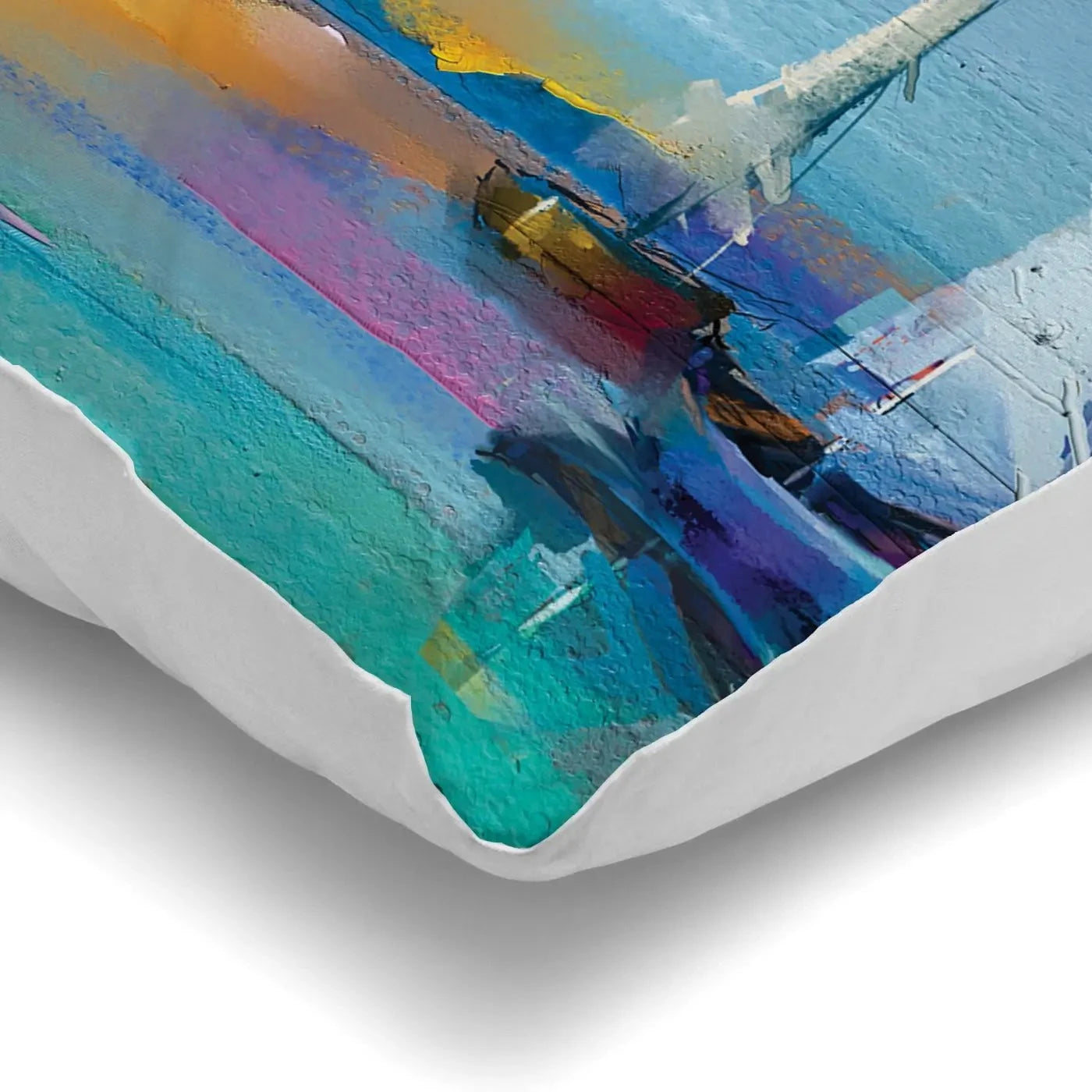 Colourful Trio Of Boats Cushion Colourful Trio Of Boats Cushion wall art product pluie_r / Shutterstock